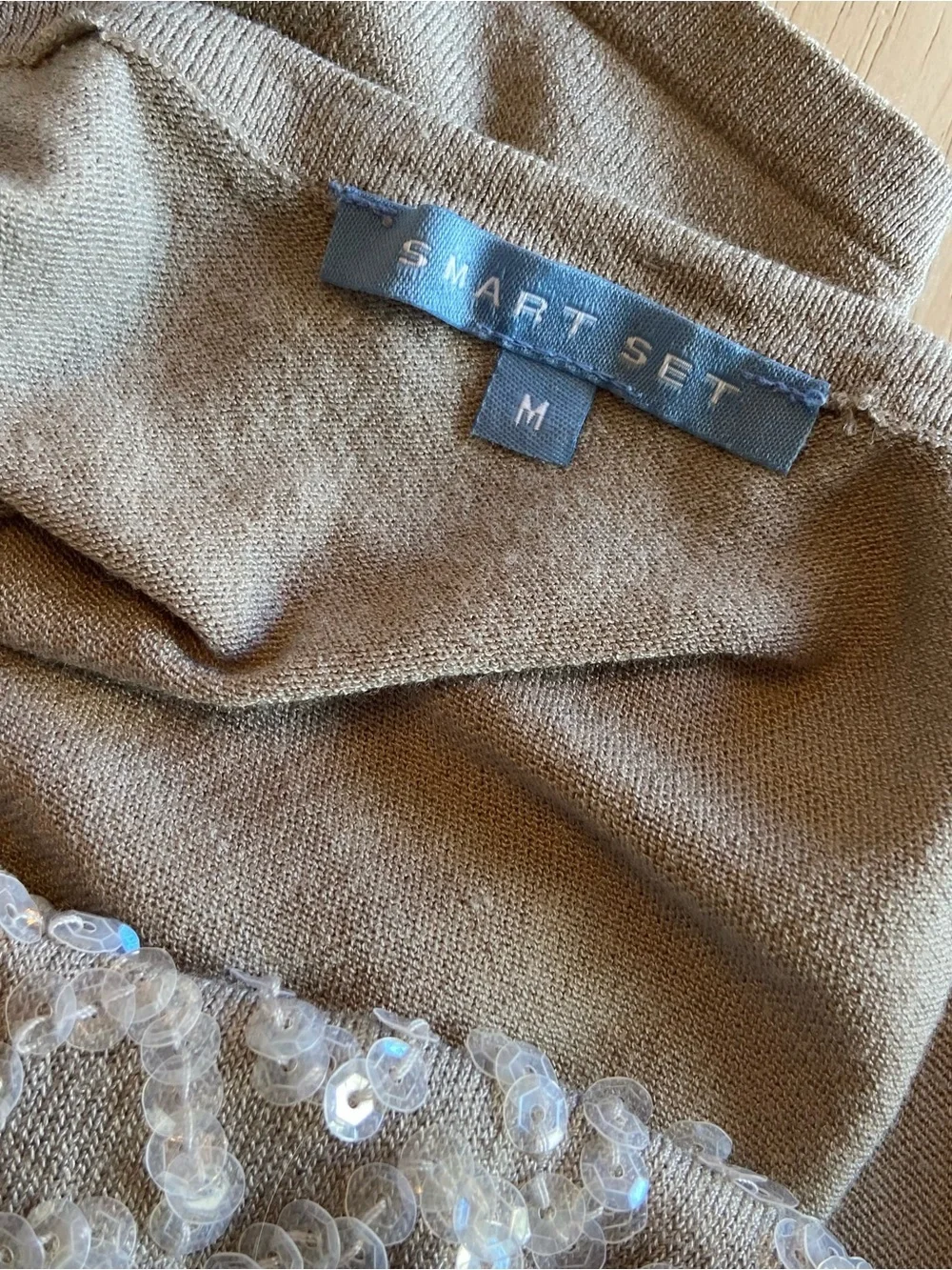 Y2K Vintage Smart Set Sequins Super Stretchy Tank Top Women’s Medium - Picture 7 of 7
